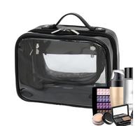 Sacs à cosmétiques double couche, sac de rangement de maquillage - Trousse de maquillage transparente pour pochette de sac à main - Organisateur d'accessoires de voyage résistant à l'eau pour sac à ma