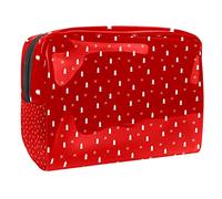 Sacs à cosmétiques imperméables, sacs de maquillage de voyage, chaussettes de Noël rouges, sacs de maquillage portables multifonctionnels, organisateur de sac de maquillage de voyage pour femme,