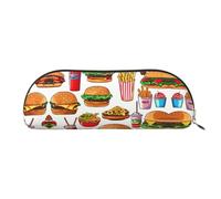 Sacs à cosmétiques imprimés de restauration rapide pour femmes, trousse de maquillage, sac de rangement de voyage, trousse de toilette, trousse à crayons, Fast Food, One Size