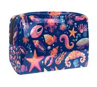 Sacs À Cosmétiques pour Femmes Jelly Starfish (Étoile De Mer en Gelée) Trousse De Maquillage Trousse De Toilette De Voyage Organisateur De Cosmétiques 18.5x7.5x13cm