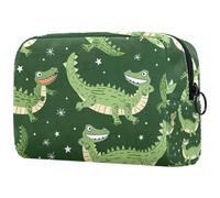 Sacs À Cosmétiques pour Femmes Mignons Motifs De Crocodiles Trousse De Maquillage Trousse De Toilette De Voyage Organisateur De Cosmétiques