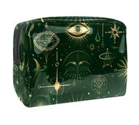 Sacs À Cosmétiques pour Femmes Motifs D'alchimie Et D'astrologie Trousse De Maquillage Trousse De Toilette De Voyage Organisateur De Cosmétiques 18.5x7.5x13cm