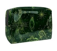 Sacs À Cosmétiques pour Femmes Motifs D'astrologie Alchimique Trousse De Maquillage Trousse De Toilette De Voyage Organisateur De Cosmétiques 18.5x7.5x13cm