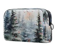 Sacs À Cosmétiques pour Femmes Neige des Pins d'hiver Trousse De Maquillage Trousse De Toilette De Voyage Organisateur De Cosmétiques