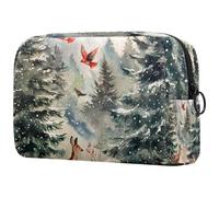 Sacs À Cosmétiques pour Femmes Neige des Pins d'hiver Trousse De Maquillage Trousse De Toilette De Voyage Organisateur De Cosmétiques