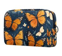 Sacs À Cosmétiques pour Femmes Papillons Monarques Trousse De Maquillage Trousse De Toilette De Voyage Organisateur De Cosmétiques