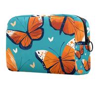 Sacs À Cosmétiques pour Femmes Papillons Monarques Trousse De Maquillage Trousse De Toilette De Voyage Organisateur De Cosmétiques