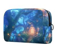 Sacs À Cosmétiques pour Femmes Sentier Forestier Mystique Trousse De Maquillage Trousse De Toilette De Voyage Organisateur De Cosmétiques 18.5x7.5x13cm