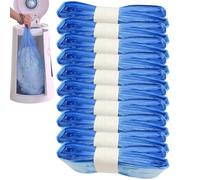Sacs à couches 10 pièces - Film 3 couches, compatible avec les recharges | Sac anti-odeur pour bébé, table à langer, voyage, maison, nid, hygiène, poubelle, bleu, pratique
