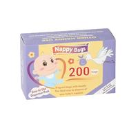 Sacs à couches jetables - 200 sacs parfumés biodégradables | Sacs à couches jetables pour bébé | Sacs hygiéniques écologiques | Sacs à déjections canines et chats | Sacs à couches pour nouveau-né