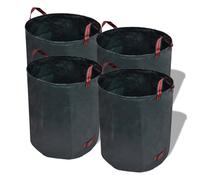 vidaXL Sac poubelle de jardin Vert foncé 4 pcs 272 L 150 g/m² Vert G