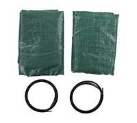 Sacs à déchets de jardin vert réutilisable, anti-corrosion, résistant à la chaleur, sac de collecte de feuilles avec poignée, ensemble de 2 pièces pour cour, ferme, zoo, matériau (272L/72Gal 67x76cm