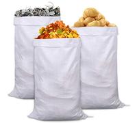 Sacs à Déchets,Sac à Gravats,Sac Jardinage Dechets,Big Bag,Sac Gravat,15 Pièces Sac jardin Blanc 102 x 60 cm,Sac a Gravats Chantier pour Gravier,Sable,Feuilles,Cailloux,Récoltes