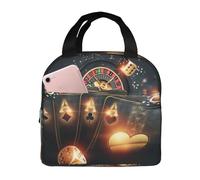 Sacs à déjeuner isothermes pour homme et femme - Boîte à déjeuner de voyage pour homme et femme, sac fourre-tout créatif casino doux pour femme et homme