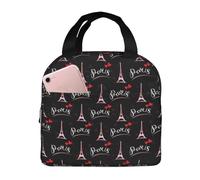 Sacs à déjeuner isothermes pour homme et femme - Boîte à déjeuner de voyage pour homme et femme, tour Eiffel de Paris, sac fourre-tout doux pour homme et femme