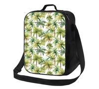 Sacs à déjeuner isothermes pour homme et femme - Boîte à déjeuner verte en cocotier pour homme et femme - Petit sac fourre-tout isotherme avec bandoulière réglable