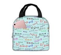 Sacs à déjeuner isothermes pour homme et femme - Formule d'équation colorée - Sac isotherme doux pour les voyages - Petite boîte à déjeuner imperméable pour adulte - Sac fourre-tout pour homme et
