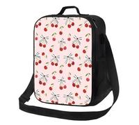Sacs à déjeuner isothermes pour homme et femme - Jolie boîte à déjeuner légère avec nœud papillon rouge pour homme et femme, petit sac fourre-tout avec sangle réglable