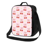 Sacs à déjeuner isothermes pour homme et femme - Jolie boîte à déjeuner pour adulte avec nœud papillon et fleur pour homme - Petit sac fourre-tout doux isotherme avec bandoulière réglable