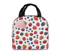 Sacs à déjeuner isothermes pour homme et femme - Sac isotherme doux à imprimé myrtille pour les voyages, étanche - Petite boîte à déjeuner pour adulte pour homme et femme, sac fourre-tout pour homme