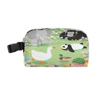 Sacs à déjeuner pour homme - Étanche - Garde les aliments au chaud - Pour la plage, les voyages - Motif dessin animé vert zoo bolso para comida de Trabajo Mujer