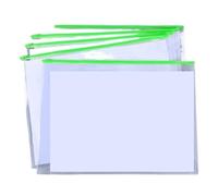Sacs à Documents Étanches 10/20 pièces sac Transparent en PVC A3 à fermeture éclair de fichier étanche A5 A4 rangement Documents(Black)