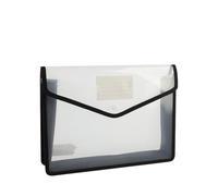 Sacs à Documents Étanches Sac à documents de grande capacité, organisateur tri fichiers A4 A3, forme d'enveloppe, sac en plastique étanche, support poche, fournitures bureau(Black)