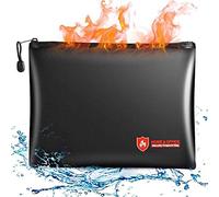 Sacs à Documents Ignifuges, Revêtement Silicone Non Irritant Feu Sacs Imperméables à LEau de LArgent, Dossier Format A4, Pour Argent, Bijoux, Passeport Et Stockage de Documents
