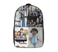 Sacs à dos animés Grey's Anatomy, sac à bandoulière basique, cartable, sac à dos - XTYD1689 Noir