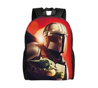 Sacs à dos Baby Yoda pour garçons et filles, sacs pour ordinateur portable, sac à dos léger et durable, cartable pour adolescents, école primaire, collège, cartable - SYS874 Noir