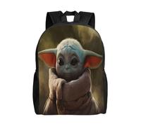 Sacs à dos Baby Yoda pour garçons et filles, sacs pour ordinateur portable, sac à dos léger et durable, cartable pour adolescents, école primaire, collège, cartable - SYS852 Noir