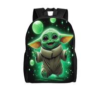 Sacs à dos Baby Yoda pour garçons et filles, sacs pour ordinateur portable, sac à dos léger et durable, cartable pour adolescents, école primaire, collège, cartable - SYS894 Noir