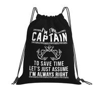 Sacs à dos Captain Of The Boat, sacs à cordon décontractés et portables, sacs de rangement, sacs à livres pour hommes, femmes et étudiants