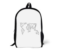 Sacs à dos Carte géométrique Sac d'école 17 pouces