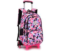 Sacs à Dos Chariot, Cartable à roulettes Enfant Sac d'école Primaire avec Chariot 6 Roues Multi-Poches Sac à Dos étanche pour Garçons Filles Aller à l'école détendu Voyage