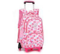 Sacs à Dos Chariot, Cartable à roulettes Enfant Sac d'école Primaire avec Chariot 6 Roues Multi-Poches Sac à Dos étanche pour Garçons Filles Aller à l'école détendu Voyage