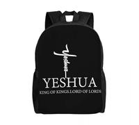 Sacs à Dos chrétiens Yeshua Jesus personnalisés pour Femmes Hommes imperméable à l’Eau École Collège Religion Foi Sac Impression Bookbag
