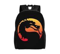 Sacs à dos classiques Mortal Kombat pour écoliers, étudiants, cartable pour ordinateur portable 15 pouces, sacs de jeu de combat Scorpion Sub Zero Noir
