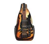 Sacs à dos de guitare instrumentale, sacs de poitrine pour hommes et femmes, sacs à bandoulière, sacs à bandoulière tendance de randonnée, sacs à bandoulière pour sports de plein air, Noir , Taille