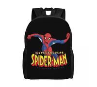 Sacs à dos de super-héros personnalisés pour femmes, hommes, écoliers, étudiants, cartable pour ordinateur portable 15 pouces, sacs Spider Man Noir