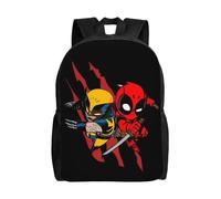 Sacs à dos Deadpool et Wolvierine personnalisés avec impression 3D pour garçons et filles, sacs d'école, de voyage, pour hommes et femmes Noir
