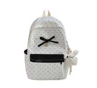 Sacs à dos d'écolier légers pour l'école Sacs à livres pour ordinateur portable Voyage Sac à dos décontracté Sac à dos de jour Sac Preppy Sac de voyage unisexe, Blanc.