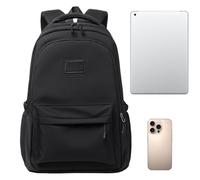 Sacs à dos décontractés pour le jour : sac à dos rande capacité 46 x 32 x 16 cm | Sac à dos de voyage sac d'école | Purse pour ordinateur portable imperméable Sac à dos décontracté pour Ho, noir