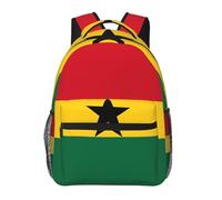 Sacs À Dos Drapeau Du Ghana Sac À Dos À Bandoulière Quotidienne Polyvalent Cartable Grande Capacité, Pour Randonnée, Voyages, Activités