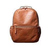 Sacs à dos en cuir pour homme Sac d'école vintage en cuir, design spacieux avec de multiples poches intérieures et extérieures for un rangement facile toutes sortes d'objets