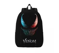 Sacs à dos en toile avec impression 3D personnalisee pour l'ecole Venom, les voyages, les collèges, les femmes et les hommes, adaptés aux ordinateurs portables de 15 pouces Noir