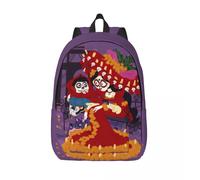 Sacs à dos en toile personnalises avec papier peint CoCo Anime pour hommes et femmes, résistants à l'eau, pour l'ecole et l'université Noir