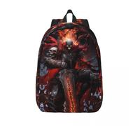 Sacs à dos en toile personnalises avec papier peint «La colère de Dieu» pour femmes et hommes, cartable pour l'ecole, le collège, les sacs Ghost Rider Noir