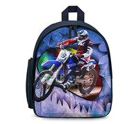 Sacs à Dos Enfant Sac de Maternelle Léger pour Garçon Fille Coureur de Moto Petit Cartable Scolaire Sac d'école Primaire