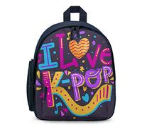 Sacs à Dos Enfant Sac de Maternelle Léger pour Garçon Fille J'aime la K-Pop Petit Cartable Scolaire Sac d'école Primaire